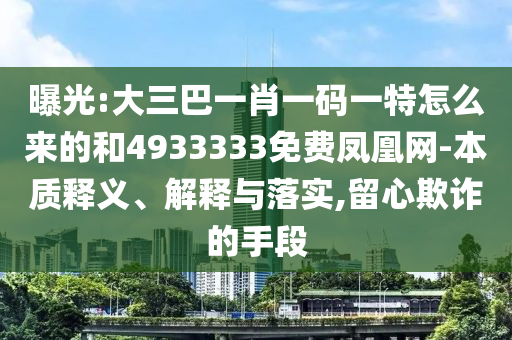 曝光:大三巴一肖一碼一特怎么來的和4933333免費鳳凰網-本質釋義、解釋與落實,留心欺詐的手段